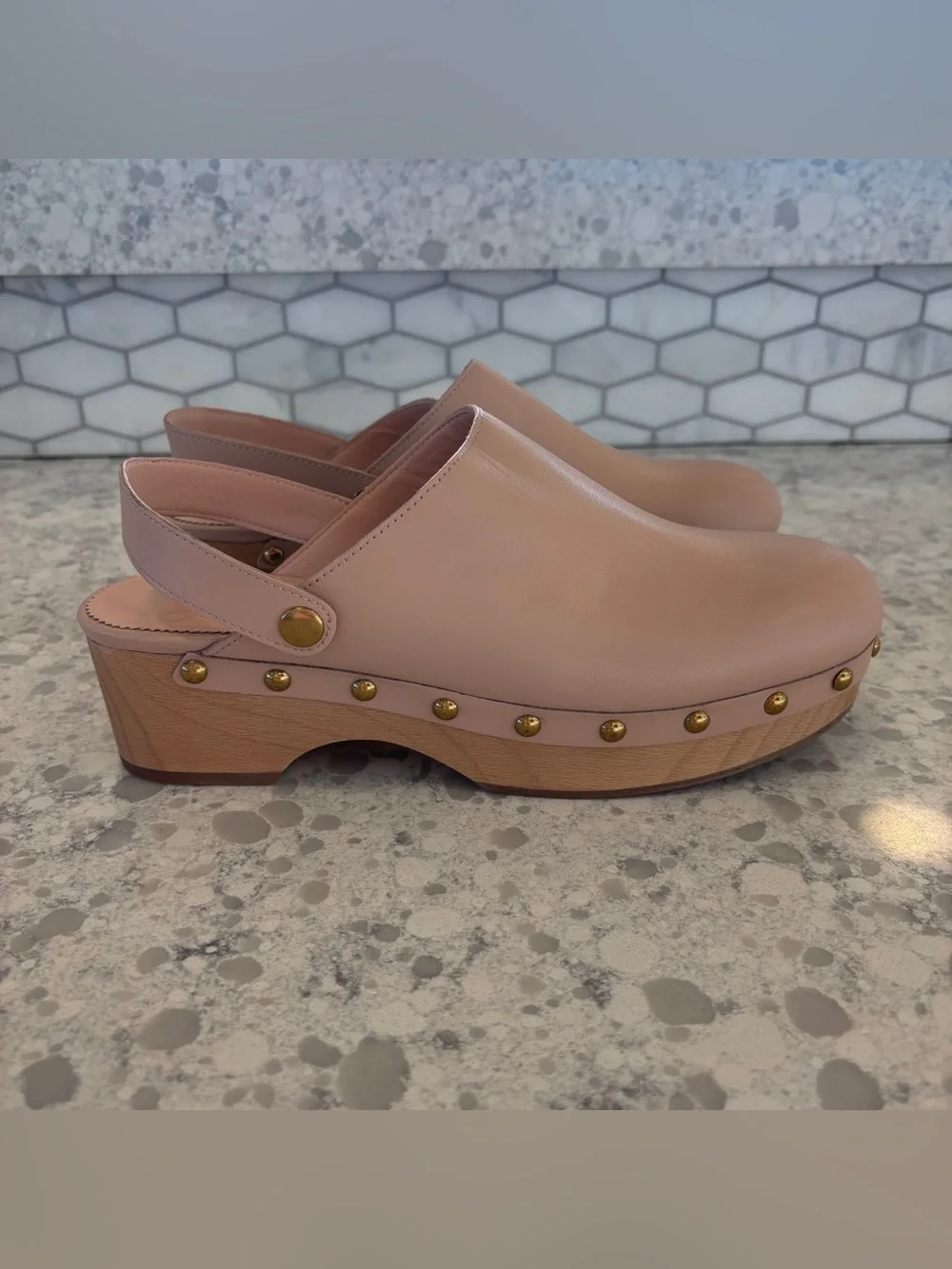 J. Crew Women’s Leather Clogs, Size 8 1/2